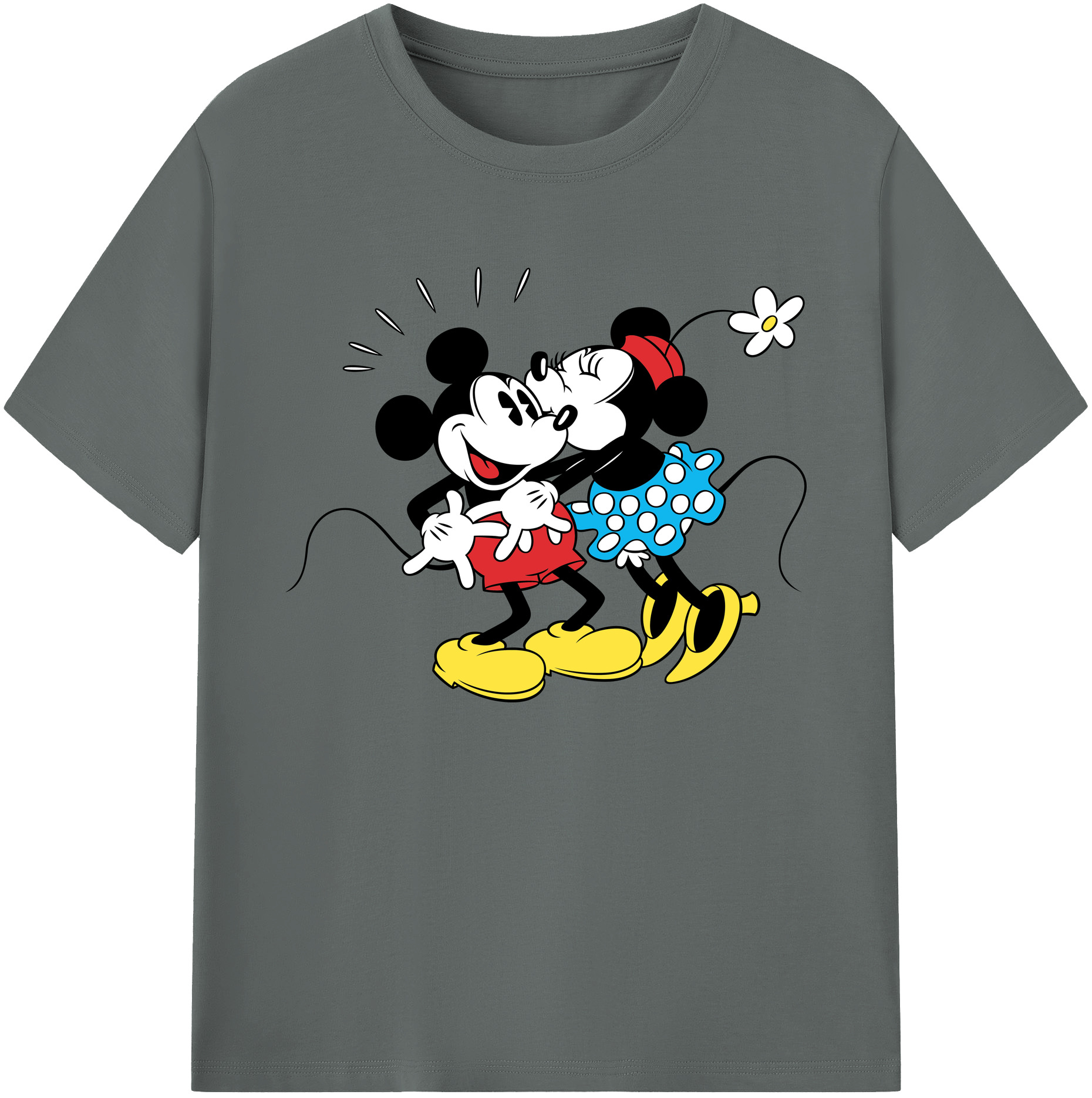 （画像用） ミッキーマウス Mickey Mouse 綿100％ メンズ半袖Tシャツ｜肌触りやわらか＆通気性